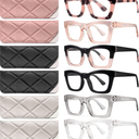 CCVOO Stylish Reading Glasses for Women, Eyeglasses, Blue Light Readers for Women, Computer Eye Glasses, Cheaters (+0.0)