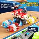 4 Pack Monster Truck Toys for 2 3 4 5 6 7 Year Boys, Light-Up Car Toys with Light-Up Wheels, Take Apart Toys Trucks for Toddler Toys 2-3, Birthday for Toddler Boys Ages 2-4
