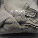 LEEVAN Washable Kitchen Rug 6' x 9', White Bathroom Rug, Reversible Living Room Rug, Farmhouse Low Profile Bedroom Rug, Modern Nursery Carpet for Foyer Laundry/ Proch Decor