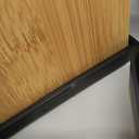 Bathroom Accessories Set with Cup, Toothbrush Holder, Soap Dishes and Soap Dispenser, Vanity Decoration, New Home Gift, Black with Bamboo