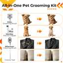 FIXR Dog Grooming Vacuum Kit with Clippers, 12000Pa Strong Suction, 2L Large Dust Cup, Low Noise <50dB, 5-in-1 Pet Hair Trimmer for Dogs Cats Shedding & Home Grooming