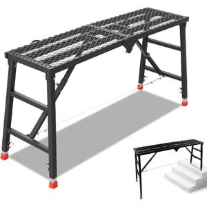 70.9x15.8x35.8-61.4 Inch Foldable Scaffolding Platform