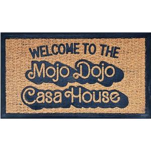 Funny Coir Doormat - Welcome to The Mojo Dojo Casa House Front Porch Decor - Outdoor, Heavy-Duty Non Slip Coconut Coir - 30x17 inch