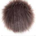 Tatuo 16 Pcs Faux Fur Pom Poms for Hat 4 Inches Large Fluffy Pom Balls for Crafts Knitting Beanies Shoes Scarves Bag Pompoms Keychain Charms Winter DIY Accessories (Black,Gray,Brown,White,Natural)
