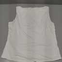 Darong Women's High Neck Tank Top Sleeveless Double Lined Basic Tops Going Out Casual Tank Shirts (White, M)