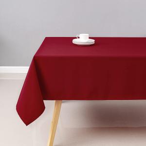 Wewoch Red Rectangle Tablecloth Water Resistant Washable Polyester Table Cloth for Dining,Kitchen, Parties Weddings and Outdoor Use 60 Inch by 104 Inch
