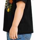 2 x Girls Easter Shirts Kids Cotton Graphic Tees Casual T-Shirts 3-7 Years (Black)