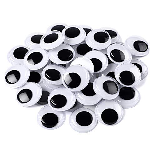 200 Pieces Wiggle Eyes Self Adhesive Black White Googly Eyes for DIY Crafts Decoration (10mm)