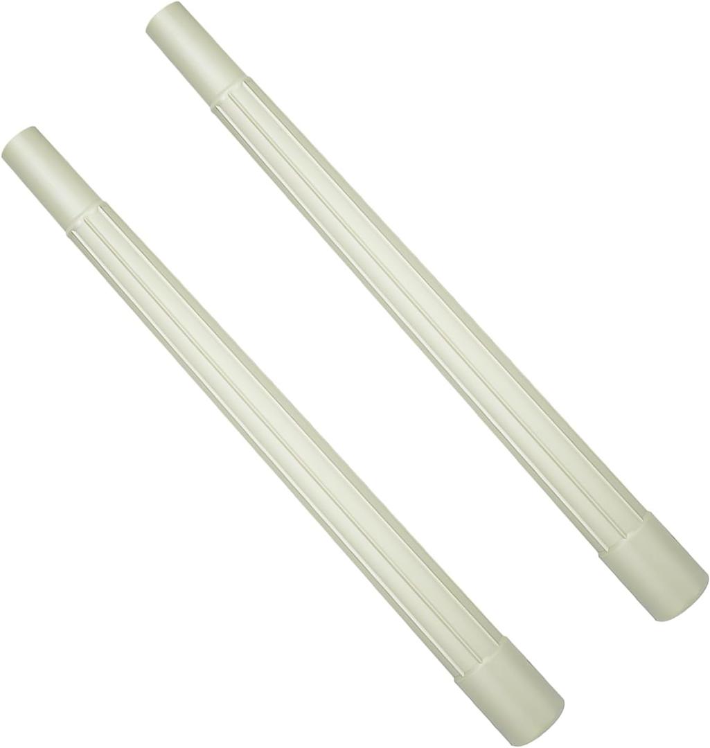 HASMX 19 inch Length Vacuum Wand Attachment, Replacement Vacuum Cleaner Wand Tube, Plastic Wand Pipe, Vacuum Attachment White Plastic Wand Pipe Hose Tool Extension 1.25 ID (2-Pack)