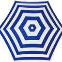 AMMSUN 5ft Seaside Umbrella for Sand and Water Table Sand Box - Kids Durable Umbrellas for children Beach Camping Garden Outdoor Play Shade (5ft Blue White)