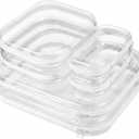 Clear Zipper Pouches, 6PCS Hard Shell Zipper Case,Clear Cosmetic Bag,Toiletry Pouch, Portable Waterproof Travel Organizer Bags for Cosmetics, Snacks, Puzzles (2L+2M+2S)