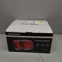 4 Slice Toaster Roter Mond Retro Stainless Steel with Bagel Defrost Cancel Function, 6 Browning Settings, Extre Wide Slot and Removable Crumb Tray, Cream, ST033