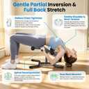 DERACY Mini Inversion Table with Rollers, Back Extension Machine