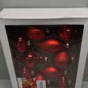 10Pcs Multiple Styles Glass Christmas Ball Ornaments for Tree Decorations, Red
