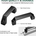JiGiU 4-Pack 3030 Aluminum Handle Aluminium Alloy Handles Rectangular Industrial Pull Handle 120mm Hole Distance for 30 Series European Standard Aluminum Extrusion Profile -Black
