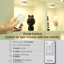 Homelist Rechargeable Puck Light with Remote, Motion Sensor Night Light, LED Closet Light 3 Color Temps for Stairs, Kitchen, Cabinet (3 Packs)
