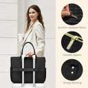 LOVEVOOK Teacher Tote Bag for Women Work, Laptop Bag Work Tote Bag Nurse Bags With Large Cup Holder, Professional Computer Briefcase Business Large Purses Handbag, Diaper Bag Mother Gift, Black