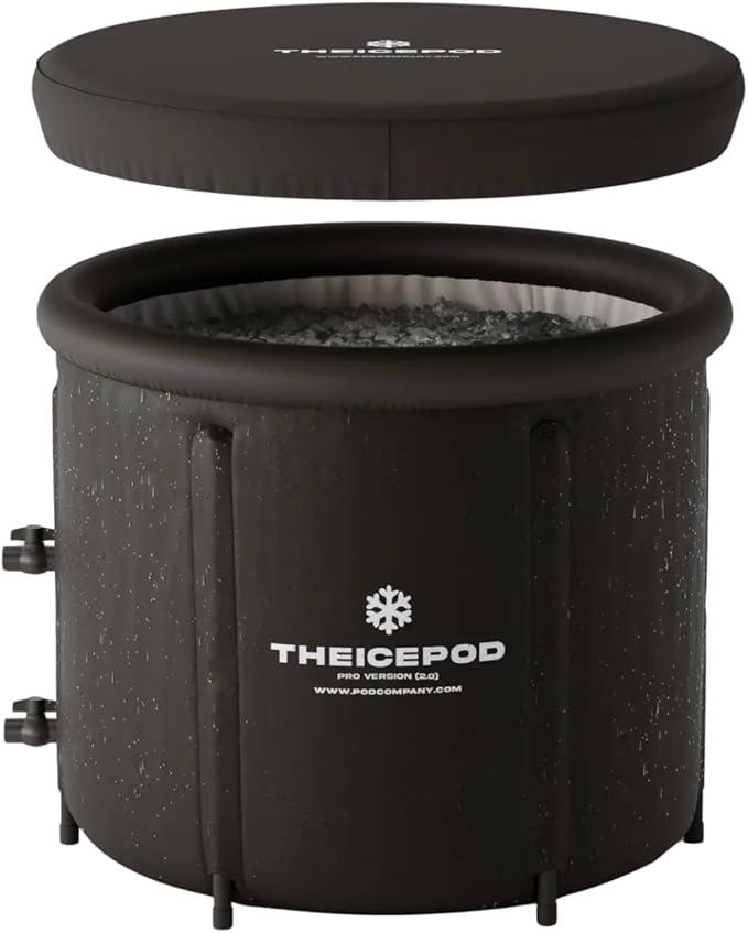 The Pod Company – The Original Ice Pod Pro 110-Gallon Premium Cold Plunge Tub – Extra-Insulated Portable Ice Bath for Daily Recovery, Wellness & Athletes – Deeper, Larger Design with Thermal Lid