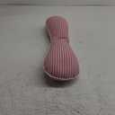 Buckwheat Pillow Cervical Neck Pillow, Buckwheat Hulls Filling Cooling Lumbar Support Pillow, Adjustable Firmness Ergonomic Design with Washable Cover, Red 19"X7"