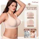 ProKloud Jelly Bras for Women No Underwire Wireless Bra with Support and Lift Full Coverage Plus Size Comfy Seamless Bra, Medium
