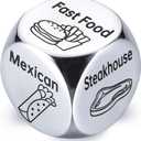 Fathers Day Dad Gifts from Daughter Son Wife Dad Birthday Gifts for Him Her Women Men Girlfriend Boyfriend Couple Anniversary Steel Food Decision Dice Funny Present for Christmas Stocking Stuffers