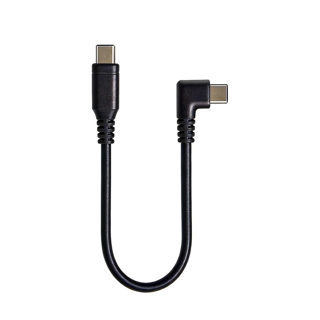5.5 Inch Short USB-C to USB-C 2.0 Right Angle Cable, 90 Type-C Data Cable for CarPlay or Android Auto, Compatible Z3