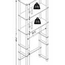 Furinno Turn-N-Tube Over The Toilet Storage, 3-Shelf Over The Toilet Organizer, Freestanding Space Saver Bathroom Shelf, for Bathroom Organizers and Storage, Plain White