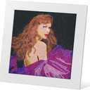 Nikolle Diamond Painting Kits with Wooden Frame, Merch, DIY Diamond Art Kits for Beginners, Gifts for Women 9x9 inch(Purple/Big)