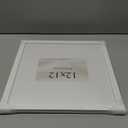 eletecpro 12x12 Signable Picture Frame with Real Glass Cover and Metal Pen, Signature Photo Frame with Mat Display 5x7 Photo for Wall, Ideal for Graduation Decoration and Wedding, White