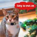 2 x 2pcs Christmas Cat Collar, Cat Collar with Bells Santa Claus and Snowflake Pendant Cat CollarBreakawayAdjustable Kitten Puppy Collarfor Pets Supplies