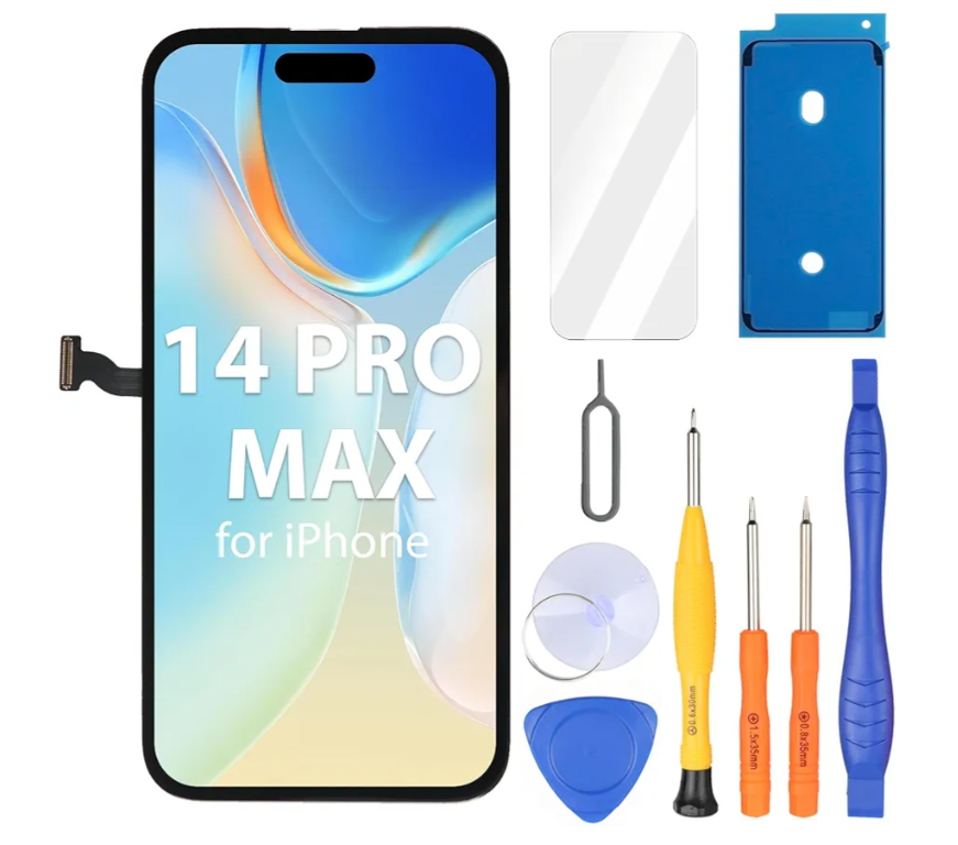 Ayake for iPhone 13 Pro Max Screen Replacement, 6.7 inch FHD LCD Display and Touch Digitizer Screen, True Tone Programmable, Face ID Remains (for A2894, A2895, A2896, A2893, A2651)