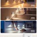VOLISUN Rechargeable Motion Sensor Night Light, 3 Colors Temperature Stair Lights Indoor, Magnetic Portable Battery Night Light with Light Sensor for Hallway Bathroom Bedroom Closet White 10 Pack