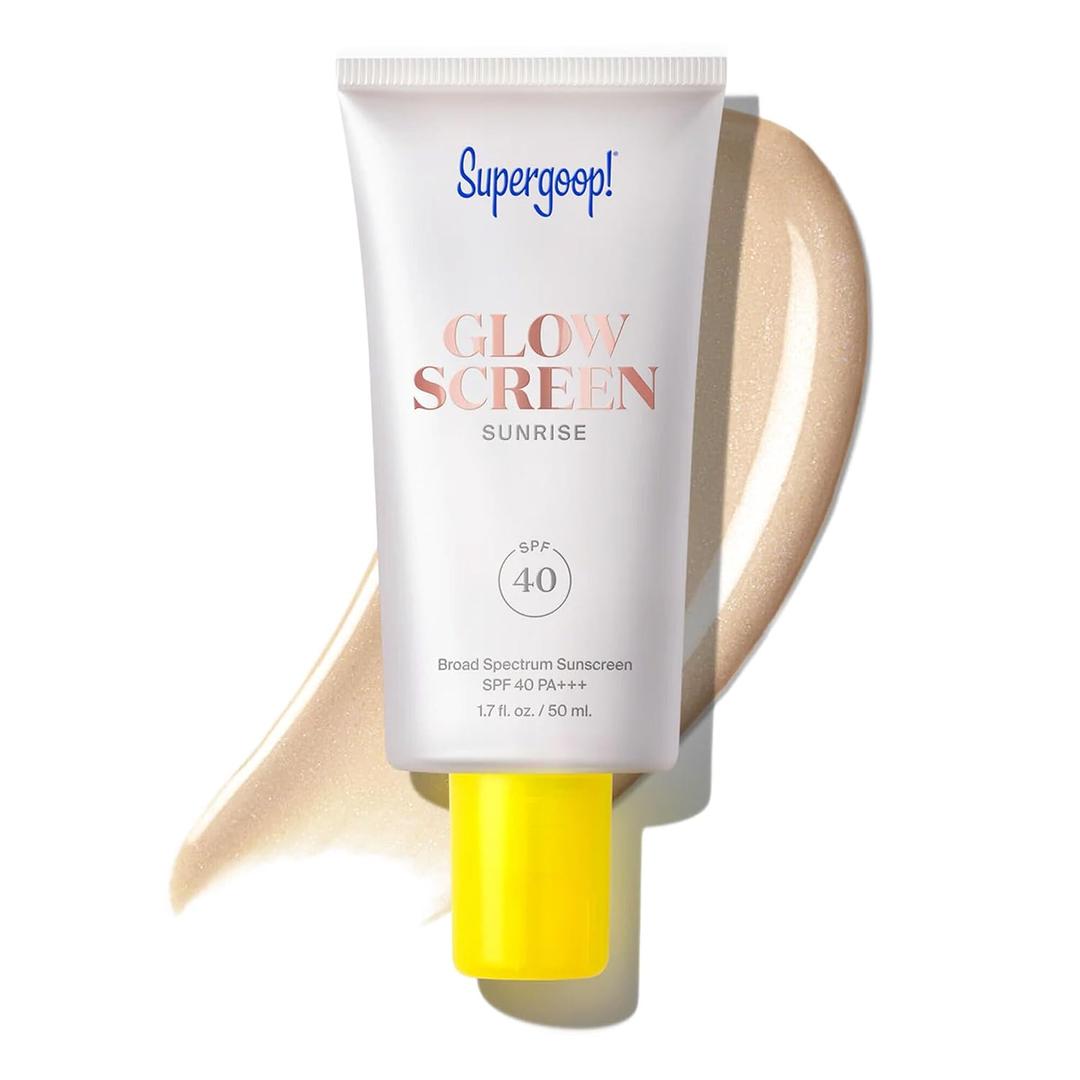 Supergoop! Glowscreen SPF 40 - Glowy Primer + Broad Spectrum Tinted Sunscreen - Helps Filter Blue Light - Hydration - Hyaluronic Acid & Vitamin B6
