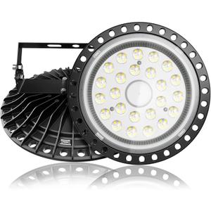 Viugreum 100W UFO LED High Bay Light, 10000LM 6500K Daylight White Ultra Thin LED Warehouse Lighting, IP65 Waterproof Commercial Bay Lighting for Garage Barn Workshop Warehouse Residential