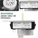 W10745655 Dryer Timer Compatible With Whirlpool, M-aytag, Amana, 230VAC 60Hz Timer Control, NED4655EW1 Replacement For W10857612, AP6003908, 4454384, PS11731366, W10745655