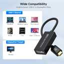 Cable Matters 32.4Gbps Unidirectional USB C to DisplayPort 1.4 Adapter, 4K@240hz, 8K@60hz, and HDR Support - Thunderbolt 4 / USB4 Compatible with iPad Pro, iPhone 16/15 Pro, MacBook, XPS, Surface
