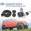4627038AA Drive Belt Kit with Belt Tensioner & Idler Pulleys | Compatible with Jeep Wrangler JK 3.6L 2012-20184627038AA-KIT