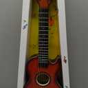 23" Acoustic Guitar, Kids 6 String Toy Guitar - Realistic Steel Strings - Beginner Practice First Musical Instrument for Children, Toddlers (Mahogany)