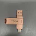 Gulloe 512GB iPhone Flash Drive for Photos, Memory Stick Storage File Backup, Compatible with iPhone iPad Android PC, Plug and Play, No Application Required (Rose Gold)