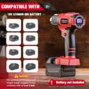 LIVOWALNY Cordless Heat Gun Compatible with Milwaukee 18V Battery, 350W 122~1202 (50-550) Variable Temperature Control Hot Air Gun with LCD Digital Display for Shrink Tubing, Crafts (No Battery)