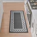 Nautica  Runner Rug | Indoor Runners for Hallways and Entry Rugs| Non-Slip and Non-Skid Entry and Kitchen Door Mat| Machine Washable Entryway Carpet Rugs | 26" x 60" | Trellis Dark Grey