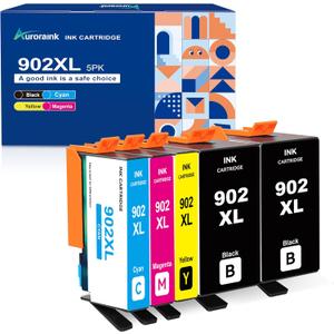 902XL Ink cartridges for HP Printers Replacement for HP 902 902XL Ink cartridges Combo Pack 5 Pack for Officejet Pro 6978 6968 6970 6958 6960 6975 6954 6962 Printer
