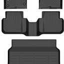 Binmotor-Floor Mats & Cargo Liner Set for 2025 Honda Civic Hybrid Hatchback, All Weather Car Floor Mat for Honda Civic Hybrid Hatchback Accessories Mats Heavy Duty Liners