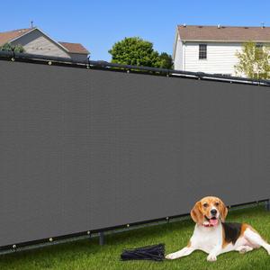 5'X 50' Privacy Screen Fence 90% Blockage Heavy Duty Protective Covering Mesh Fencing for Outdoor Patio Pool Balcony Dark Grey