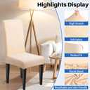 Dioxide High Stretch Chair Covers for Dining Chairs, Washable Dining Chair Covers Set of 6, Soft Dining Chairs Seat Covers, Parsons Chair Slipcover Protectors for Home Hotel Restaurant Banquet