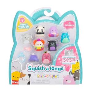 2 PACK Squish-a-longs 8 Pack - 1” Mini-Squish with 2 Accessories, 1 Ring, and a Collector’s Guide - Collect, Trade, & Play 