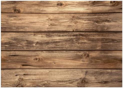 WOLADA 8x6FT Rustic Wood Wall Backdrop Natural Brown Wooden Board Photography Background Baby Shower Birthday Party Cake Table Decoration Banner Backdrops Photo Booth Prop 11839