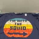 I'm With Squid Halloween Matching Couple Costume Vintage T-Shirt, Blue, XL
