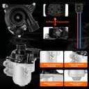11517632426 Electric Water Pump & 11537601158 Thermostat Compatible with BMW 135i 135is 335i 335is 335i xDrive X1 X5 X6 3.0L L6 N55 Engine Replace#11517563659 11517588885 11519455978