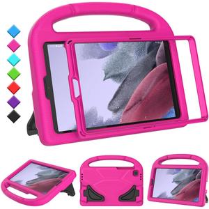 Kids Case for Samsung Galaxy Tab A7 Lite 8.7" Tablet, Built-in Screen Protector, Shockproof Handle Stand Protective Case for Samsung Galaxy Tab A7 8.7 inch 2021(SM-T220 / T225 / T227), Pink